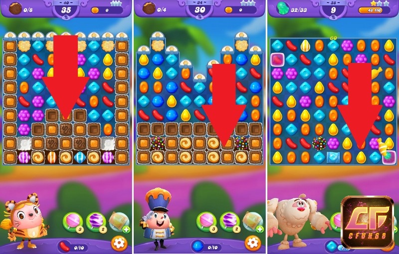 Người chơi kết hợp các viên kẹo cùng màu để giải các câu đố 