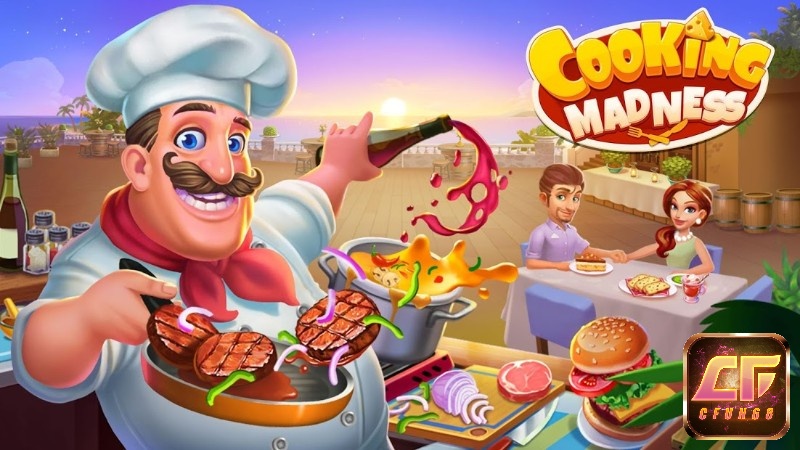 Game Cooking Madness là tựa game mô phỏng chủ đề ẩm thực thú vị và đầy vui nhộn