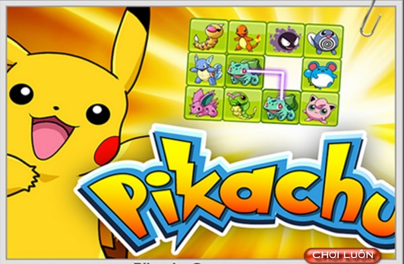 Game Onet Pikachu Online: Trò chơi nối thú Pikachu kinh điển