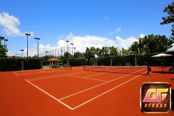 Kích thước sân quần vợt có mặt sân làm từ đất nện