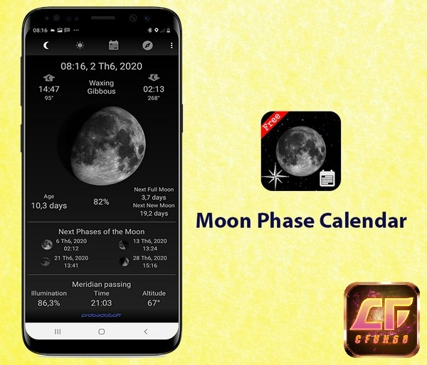 App Moon Phase Calender có cách download dễ dàng