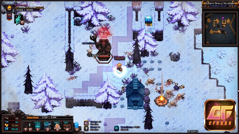 Đồ họa Pixel của game Hero Siege cuốn hút kèm góc nhìn top-down
