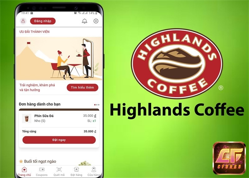 App Highland Coffee ứng dụng đặt nước uống chính thức của Highlands Coffee