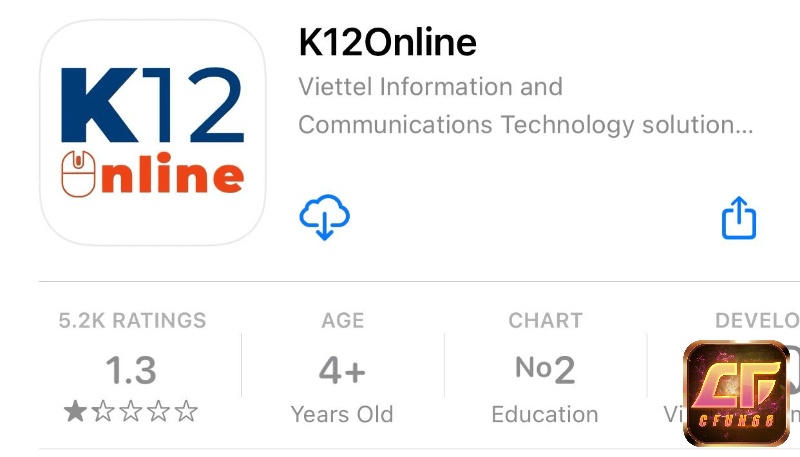 Hướng dẫn tải xuống ứng dụng K12Online