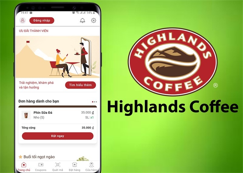 App Highland Coffee - Đặt Highlands coffee ngay tại nhà