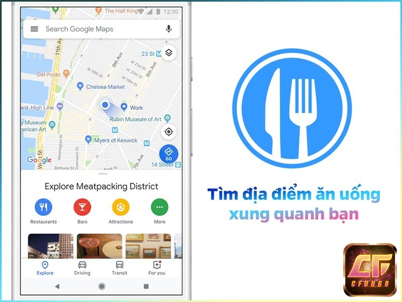 Tìm kiếm địa điểm ăn uống dễ dàng trên Google Maps