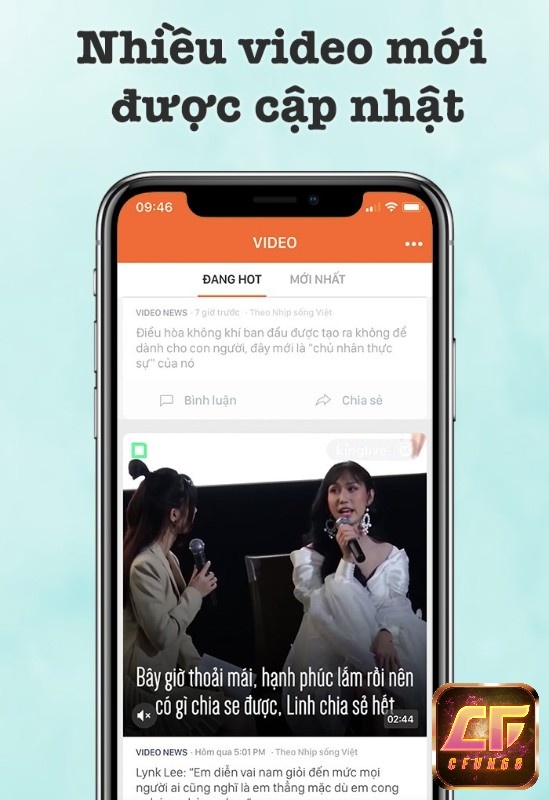 Nhiều video mới cũng được app kenh14.vn cập nhật thường xuyên.