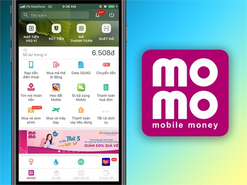 App Momo - Ví điện tử phổ biến hàng đầu Việt Nam