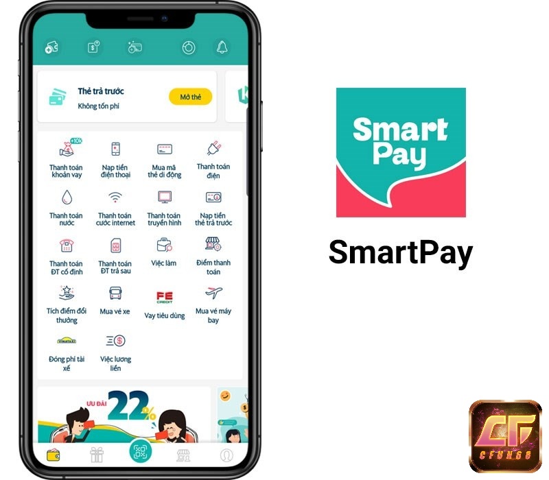 App SmartPay là ví thanh toán điện tử thông minh mang tính bảo mật cao