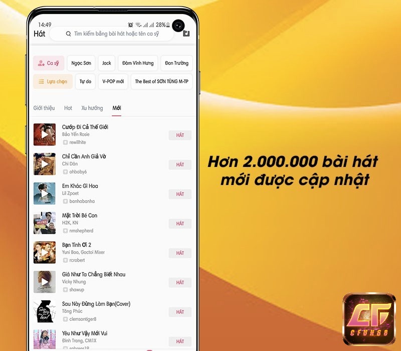 Hơn 2.000.000 bài hát mới được cập nhật trên StarMaker