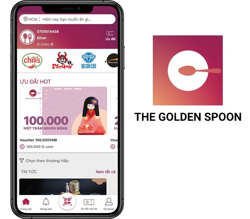 App The Golden Spoon - Ứng dụng đặt bàn online tiện lợi nhất