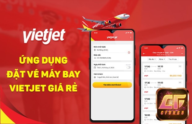 App VietJet Air ứng dụng đặt vé máy bay và checkin trực tuyến của hãng VietJet
