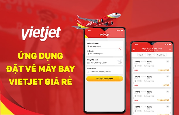 App VietJet Air - Đặt vé máy bay online và check in trực tuyến