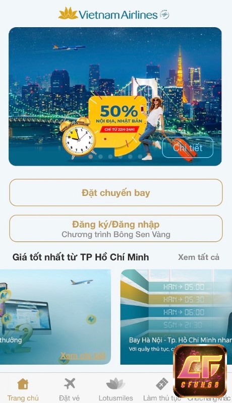 App Vietnam Airlines đặt và quản lý vé máy bay của bạn.