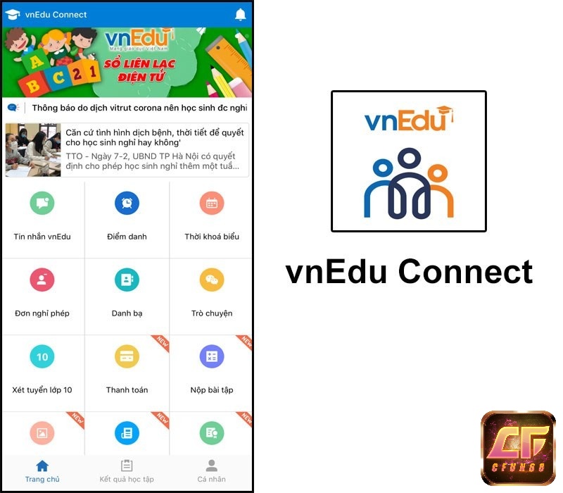 App vnEdu là ứng dụng giúp phụ huynh và học sinh có thể tra cứu điểm trên VnEdu nhanh chóng