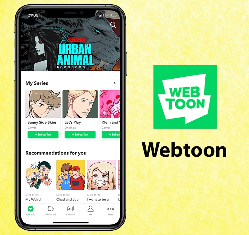 App Webtoon - Ứng dụng đọc truyện tiếng Anh cho mobile