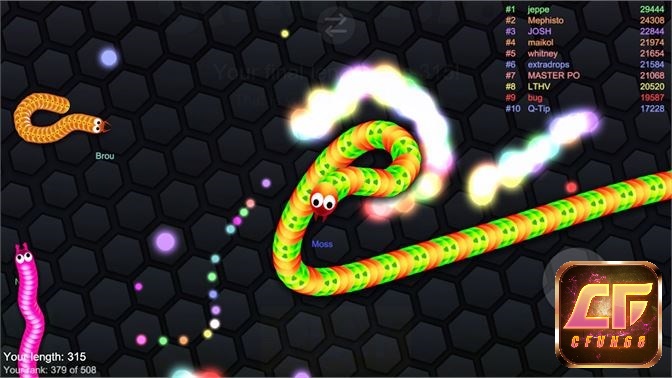 Game Slither.io tựa game rắn săn mồi đầy hấp dẫn và lôi cuốn