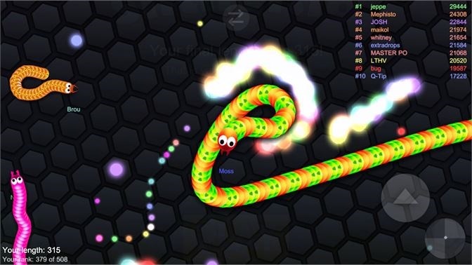 Game Slither.io trò chơi rắn săn mồi đình đám và hấp dẫn