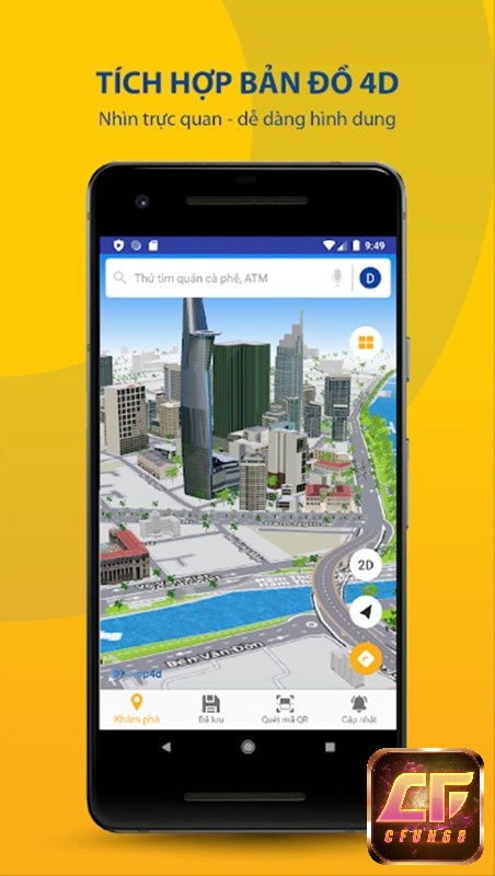 App Vpost Code tích hợp bản đồ 4D cho phép bạn thấy được hình ảnh của vị trí bất kỳ