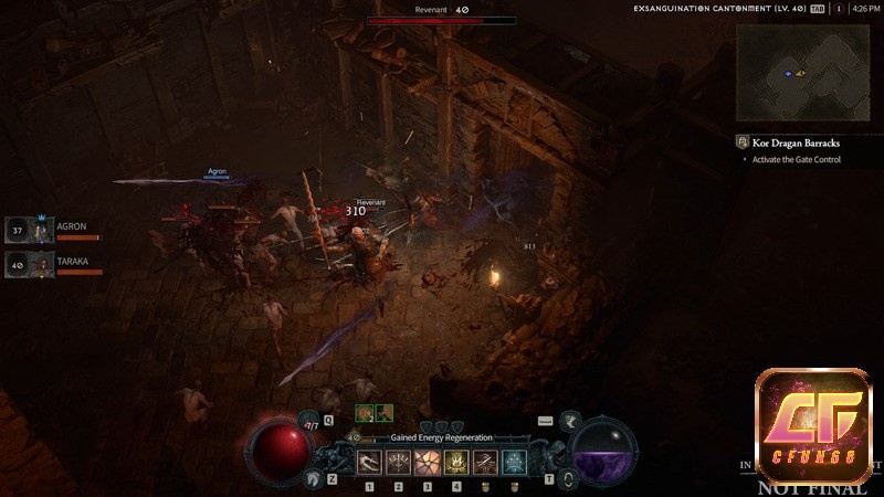 Gameplay Diablo IV chiến đấu chống lại những tay sai quỷ dữ