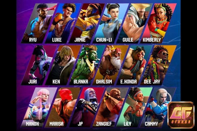 Street Fighter 6 có đội hình mạnh bao gồm tổng cộng 18 chiến binh