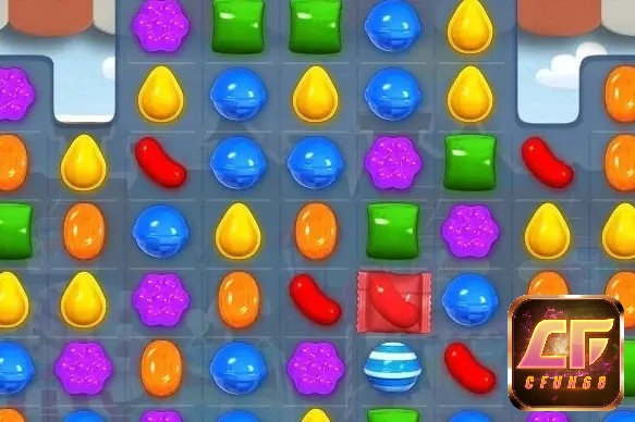 Gói kẹo có được khi xếp 5 kẹo cùng màu tạo thành chữ L
