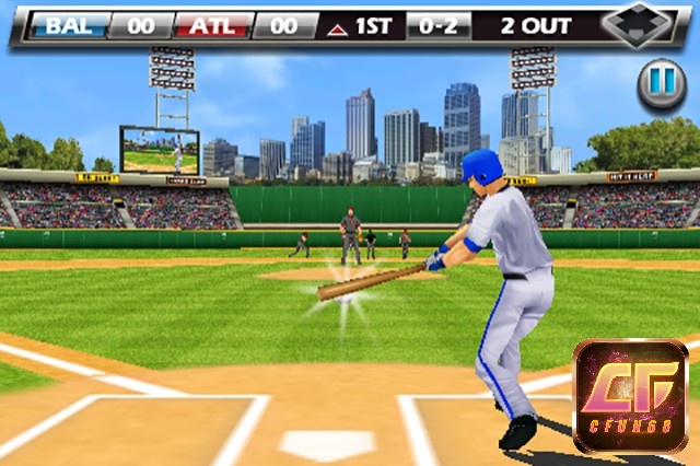 Game Derek Jeter Pro Baseball 2008 sử dụng đồ họa 3D để tái hiện sân bóng