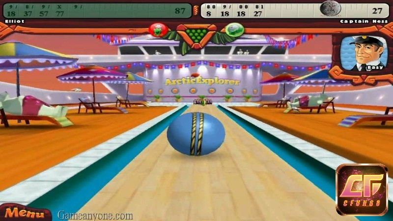 Game Elf Bowling nổi bật với đồ họa 2D đơn giản và hài hước