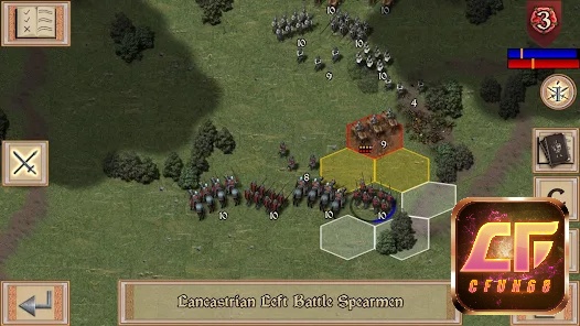 Chiến đấu trong game 100 Years' War tập trung vào chiến thuật quân sự trên bản đồ
