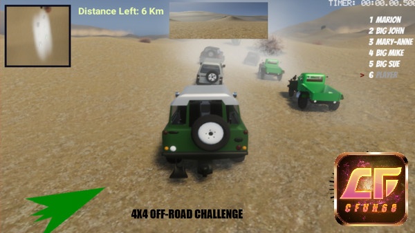 Trong game 4x4 Off-Road Challenge các đường đua đầy thách thức và đa dạng