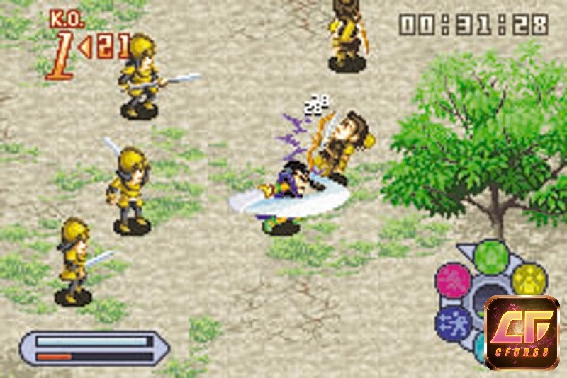 Game Advanced Warriors được thiết kế với đồ họa 2D đẹp mắt và sinh động