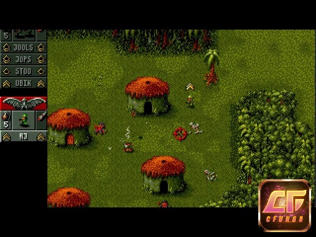 Game Cannon Fodder (video game) có đồ họa 2D đặc trưng của thập niên 90