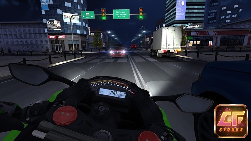 Game đua xe điện thoại Traffic Rider