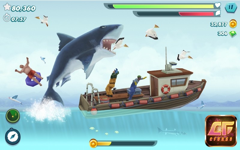 Các con mồi trong game Hungry Shark Evolution đa dạng và phong phú