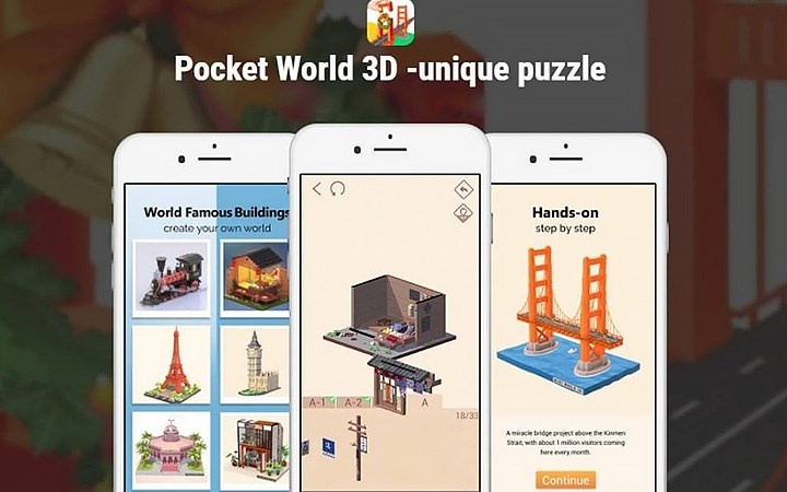 Game Pocket World 3D - Game xếp hình vui nhộn trên điện thoại