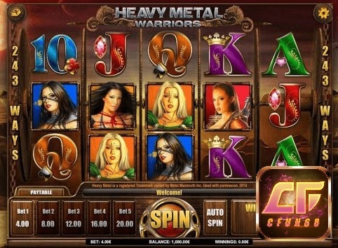 Heavy Metal Warriors slot: 4 Nữ chiến binh anh hùng