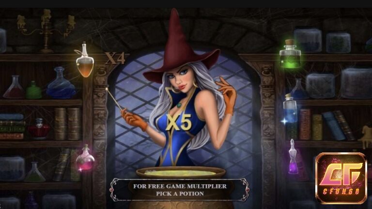 Witches’ Brew Bonus giúp bạn có được hệ số nhân miễn phí bằng cách chọn một lọ thuốc bất kì