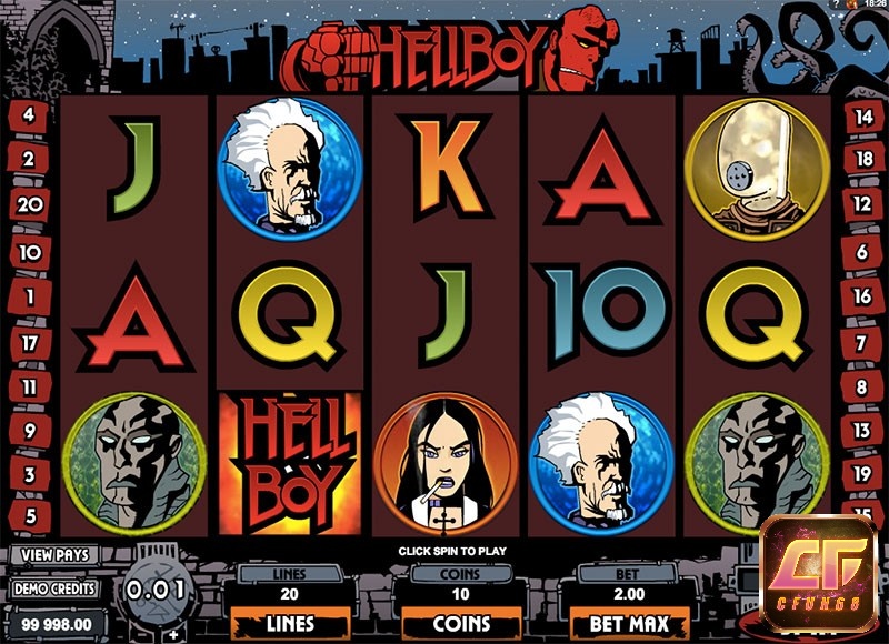 Hellboy slot được thiết kế với 5 cuộn và 20 hàng thanh toán