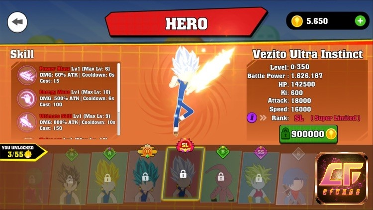 Việc nâng cấp nhân vật trong trò chơi giúp làm tăng khả năng chiến đấu