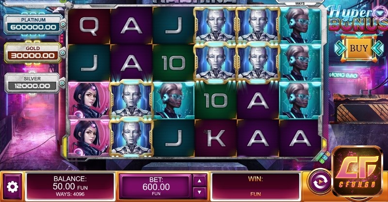 Machina Jackpot slot lấy chủ đề về khoa học viễn tưởng với những con robot