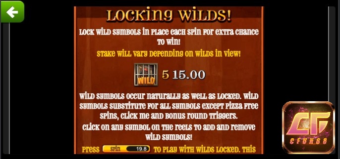 Locking wilds sẽ bị khoá trên màn hình chơi, gia tăng cơ hội thắng