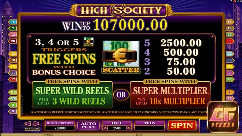 Bạn kích hoạt được Free Spin với Bonus Choice khi có từ 3 biểu tượng Scatter