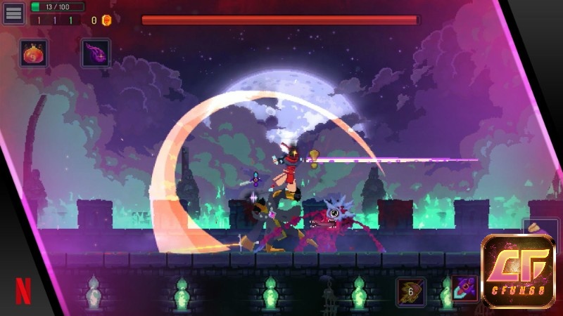 Điểm đặc biệt khi chơi Dead Cells là game thủ chỉ có một mạng sống