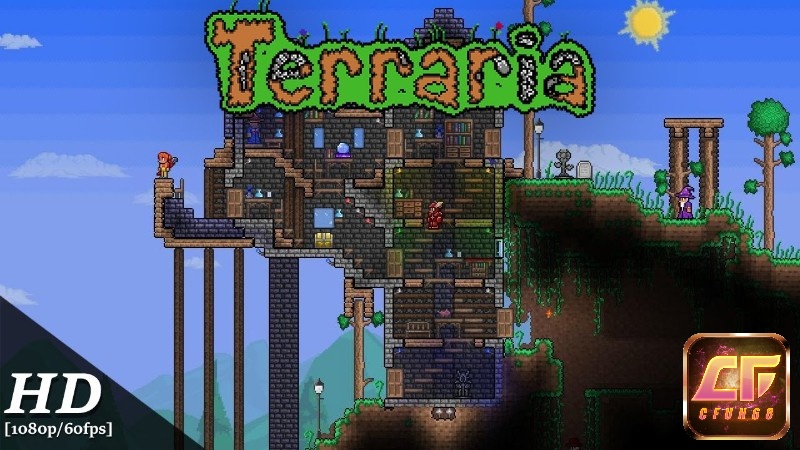 Terraria là game 2D trên mobile có cốt truyện đơn giản 