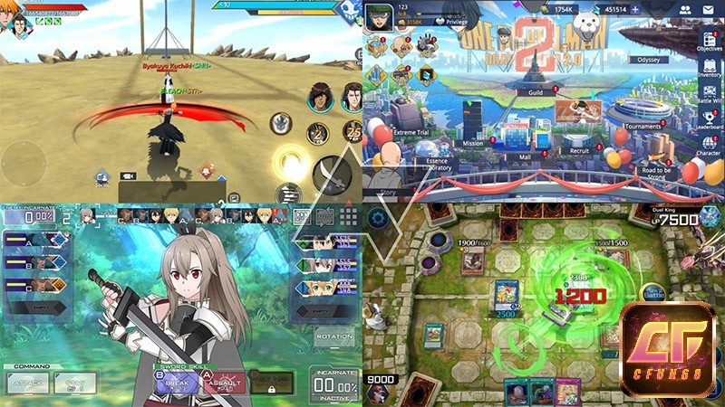 Các tựa game anime mobile thường sẽ được xây dựng dựa trên bộ truyện cùng tên