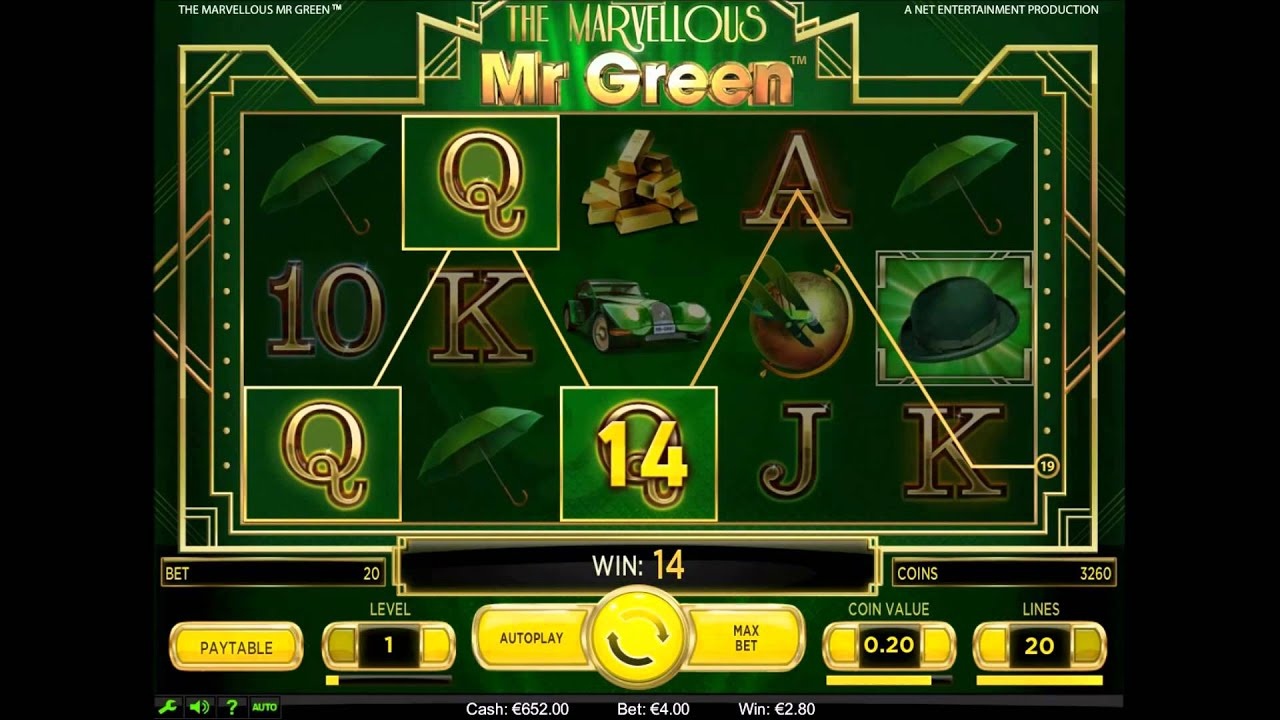 Marvellous Mr Green – Game slot đầy sang trọng và cổ điển